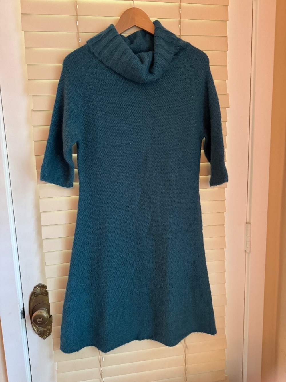 Teal sweater dress, size L